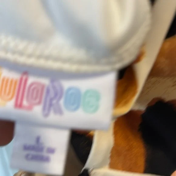 Abstract animal scuba dress with built in padding- large “Navy” style - Picture 3 of 3